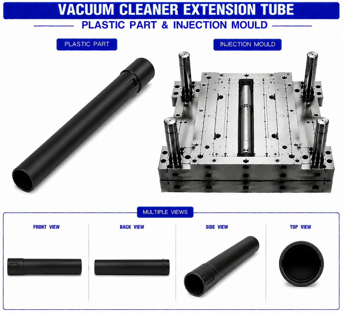 Vacuum Cleaner Plastic Extension Tube